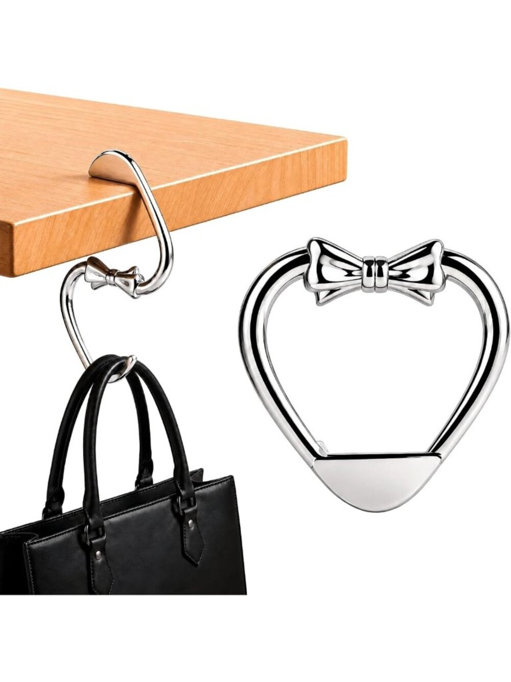 Magnetic Foldable Purse Hook & Handbag Holder for Table, Desk Organizer